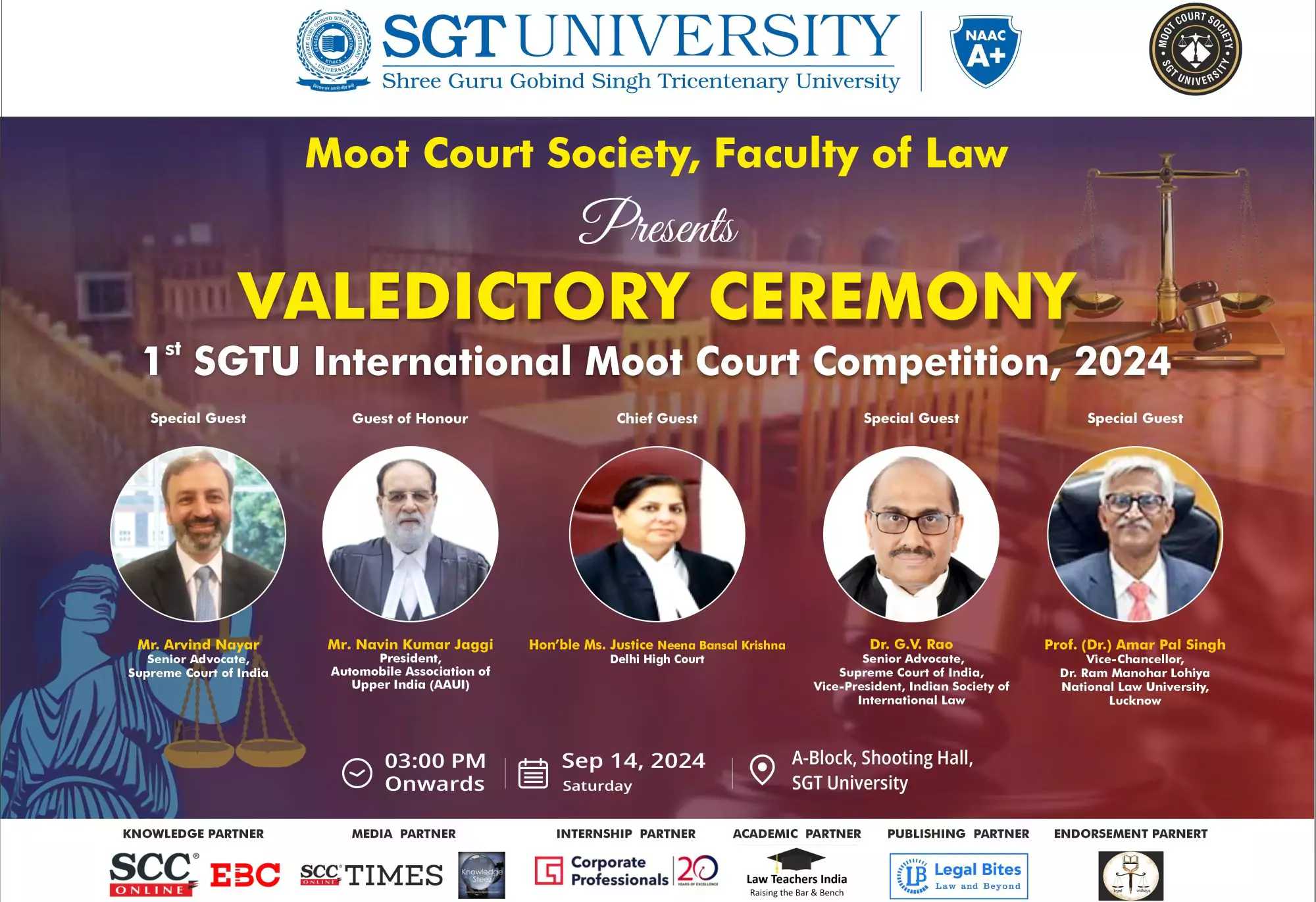 1st SGTU International Moot Court Competition, 2024