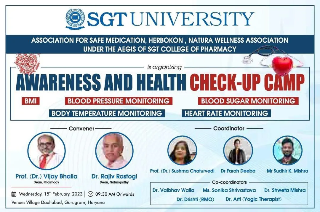 Awareness camp conducted by SGT Naturopathy and Yoga Hospital