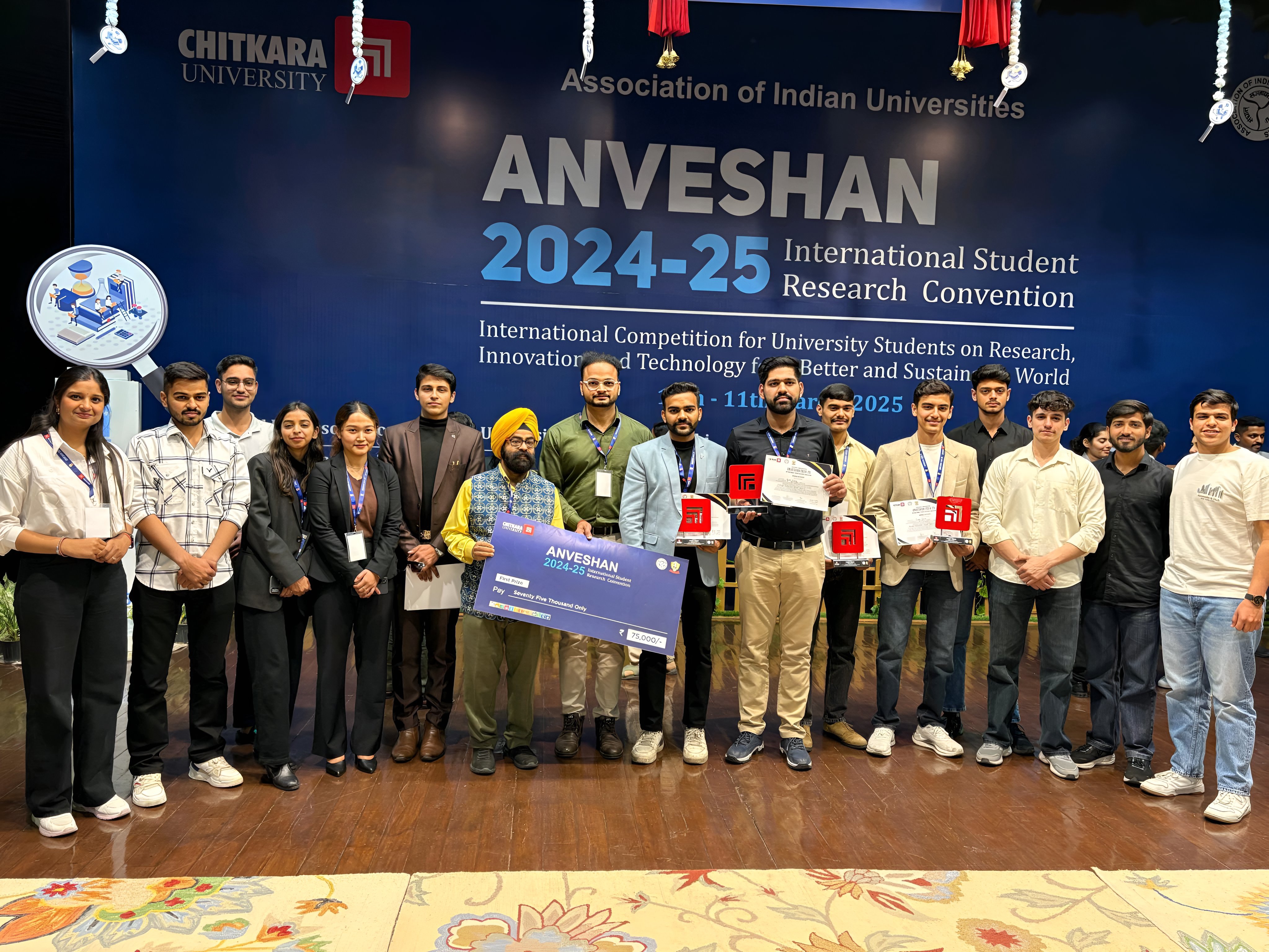 SGT University shines-globally: 1st prize at AIU Anveshan 24-25!